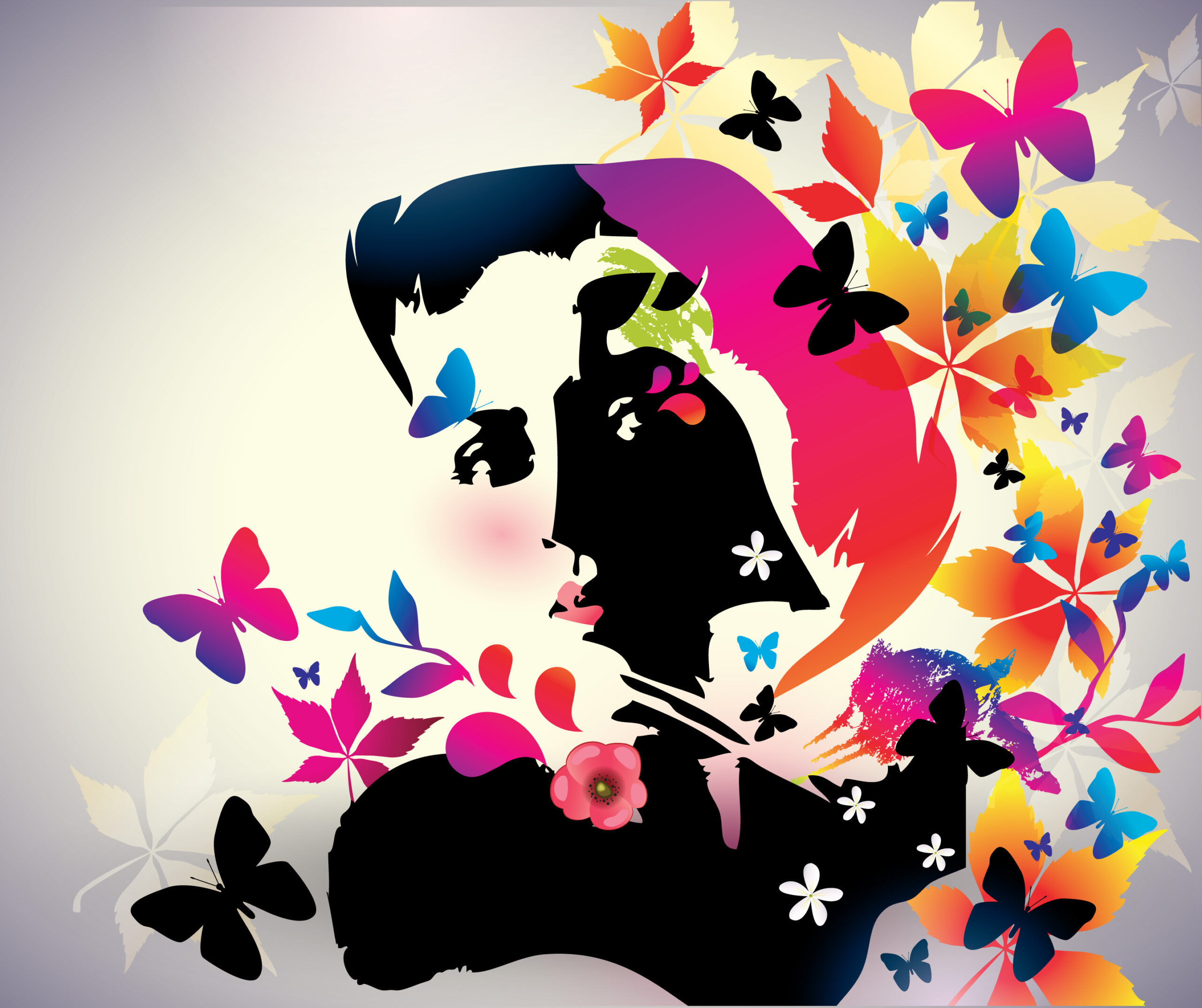 Vector,Floral,Girl